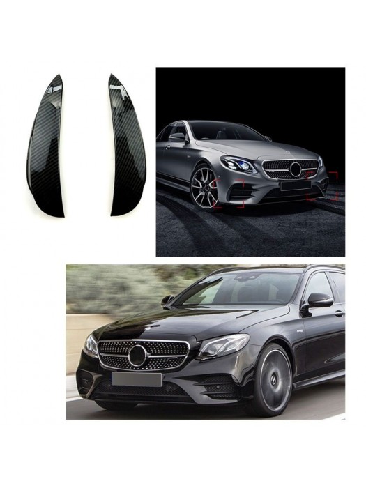 Spoilery do předního nárazníku Mercedes Benz E (W213) vzhled carbon (2 ks)